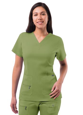 Adar Women's Elevated V-Neck Scrub Top P4212