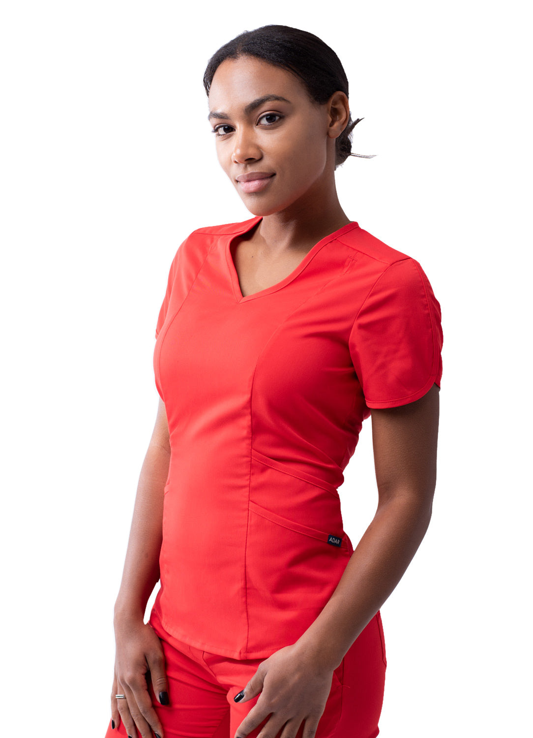 Adar Women's Modern V-Neck Scrub Top P7002