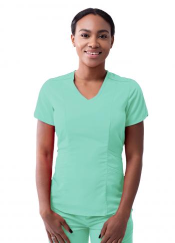 Adar Women's Modern V-Neck Scrub Top P7002