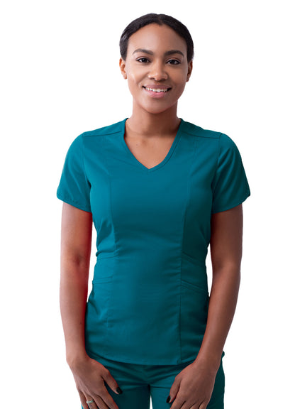Adar Women's Modern V-Neck Scrub Top P7002