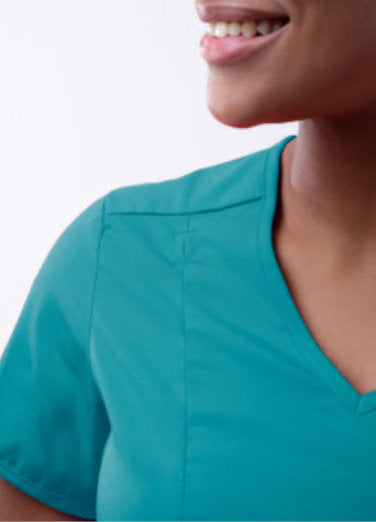 Adar Women's Modern V-Neck Scrub Top P7002