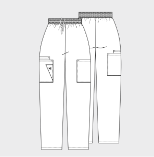 Sivvan by Adar Women's Elastic Drawstring Cargo Scrub Pant S8200