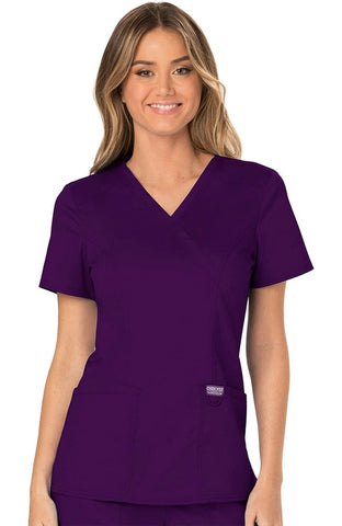 Cherokee Workwear Mock Wrap Top WW610