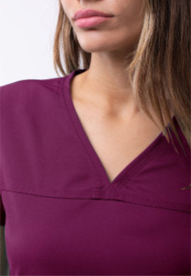 Adar Women's Sweetheart V-Neck Scrub Top P4210